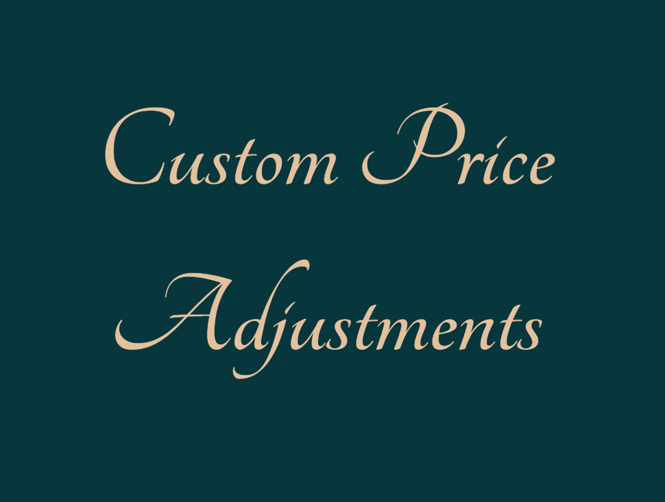 Custom Price Adjustments